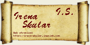 Irena Skular vizit kartica